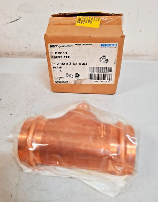 NIBCO Press System Tee PC611 | 2-1/2''x2-1/2''x3/4  | 910485PC