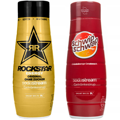 NEU Sodastream Sirup Set Rockstar Original Zero Schwip Schwap Cola Orange Duo