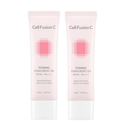 Cell Fusion C Toning Sunscreen 100 SPF 50+ /PA++++ 45ml x 2ea K-beauty
