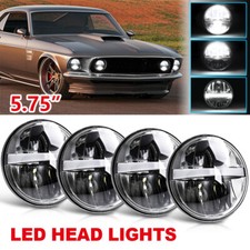 4pcs 5.75" 5-3/4 LED Scheinwerfer Hi/Lo Sealed Beam Projektor für Ford Mustang