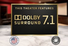 Dolby Surround 7.1 Home Movie Theater Sign