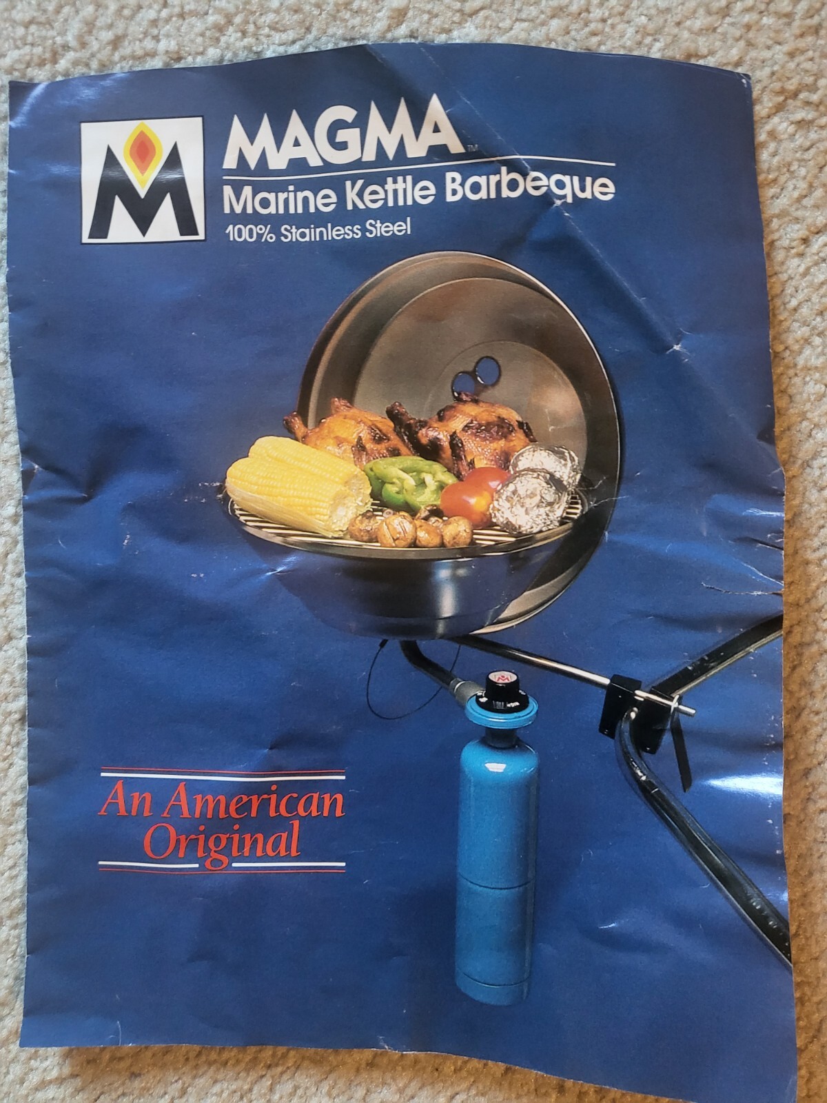 MAGMA Stainless Steel Marine Gas Grill (Rod holder bracket/stand included) eBay