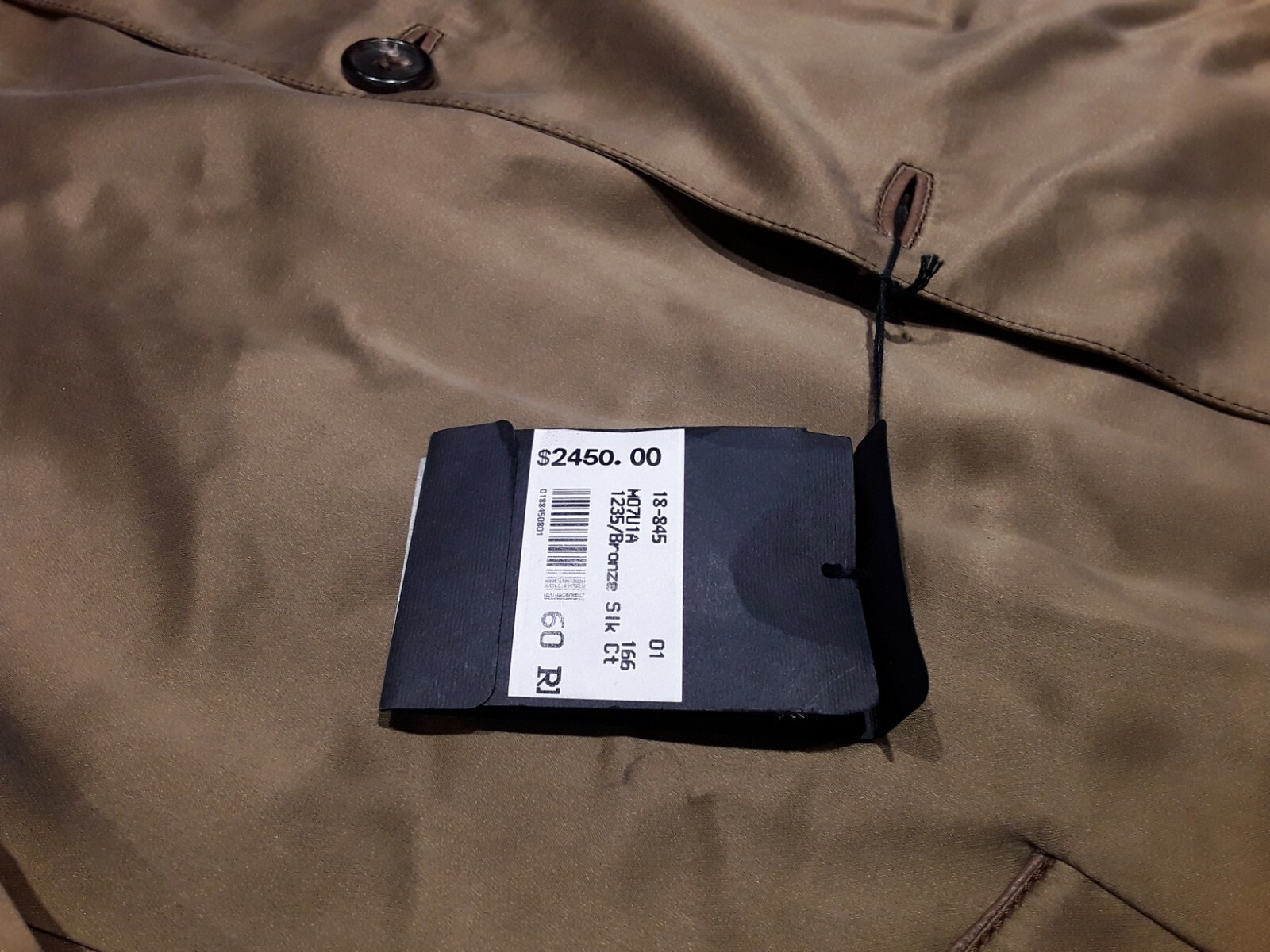 NEW Giorgio’s of Palm Beach Silk Lambskin Trench Coat  • Italy • Size 42 Euro 52 image 2