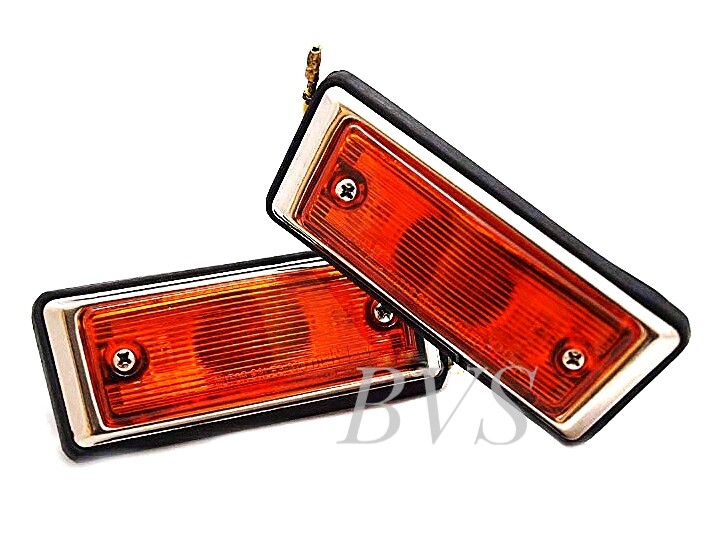 SIDE MARKER LAMP TURN SIGNAL LIGHT AMBER PAIR For 74-78 Toyota