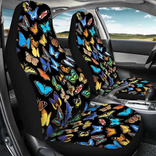 2PCS Fashion Butterfly Design Car Seat Covers for Women Ladies Front Seats Set - Picture 15 of 32