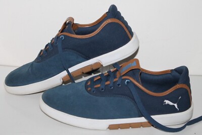 PUMA Funist Lo Casual Shoes Sneakers, 305638-03,  Navy/Brown, Mens Size 11