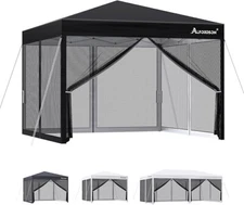 ALFORDSON 3x3m Gazebo with Mesh Walls, Carry Bag & Steel Frame