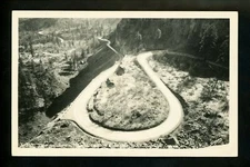 Real Photo postcard RPPC Oregon OR Columbia River Highway hairpin turn