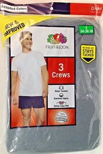 Men's Fruit of The Loom Gray T shirts pack of 3 New Small 34-36