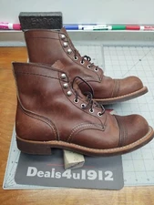 Red Wing Heritage Men's 6" Iron Ranger Lug Boot 7.5 Wide EU 40 Brown Leather NNB