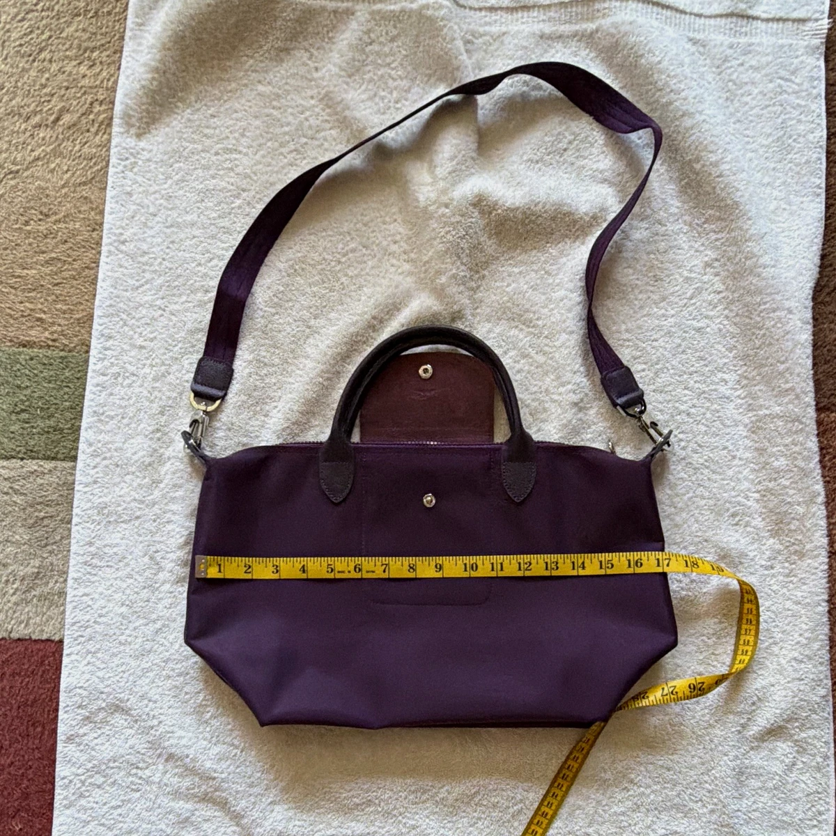 Purple Leather Exterior Longchamp Bags & Handbags for Women for