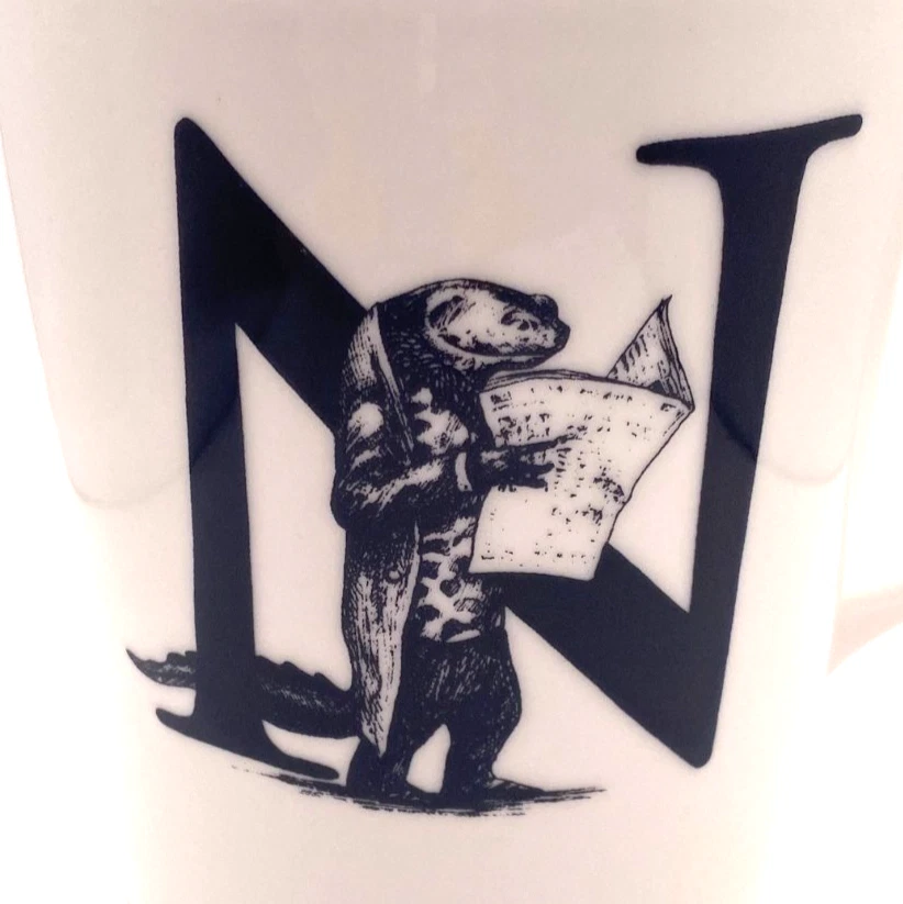 Williams Sonoma Rory Dobner N Monogram Mug Newt Newspaper - Image 4 of 4
