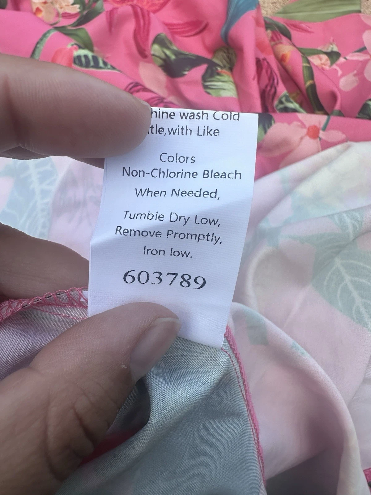 PALM ANGELS Maxi abito rosa floreale con reggicalze cintura in vita a catena taglia XL