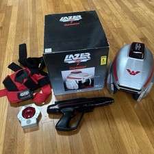 Vintage 1986 Lazer Tag Lot StarHelmet w/ Box StarLyte Gun Sensor  Chest Harness