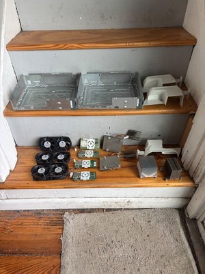 Phat Xbox 360 misc parts lot 2x metal chassis 4 rf boards 2 heatsinks etc 