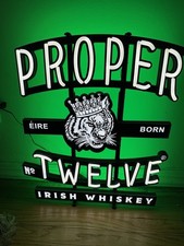 Proper Twelve Irish Whiskey Faux Neon  New 2 ...