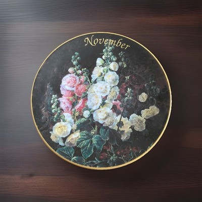 Sammelteller Bradex - A1437 - Porzellan - Blumenstilleben - November