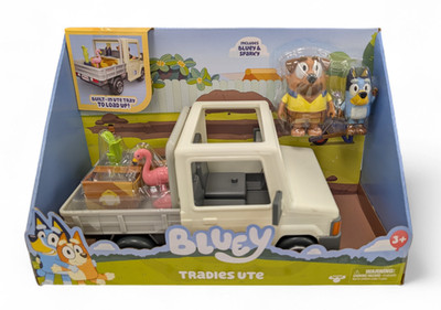 Bluey – Camioneta Tradies Con Figura De Conductor, Accesorios Divertidos Y Pegatinas Para Personalizar