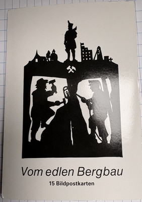 15 Ansichtskarten, Fotomappe vom edlen Bergbau Schwarzenberg
