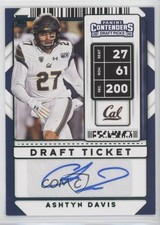 2020 Contenders Draft Picks College Ticket Green Foil Ashtyn Davis #218 Auto q3y