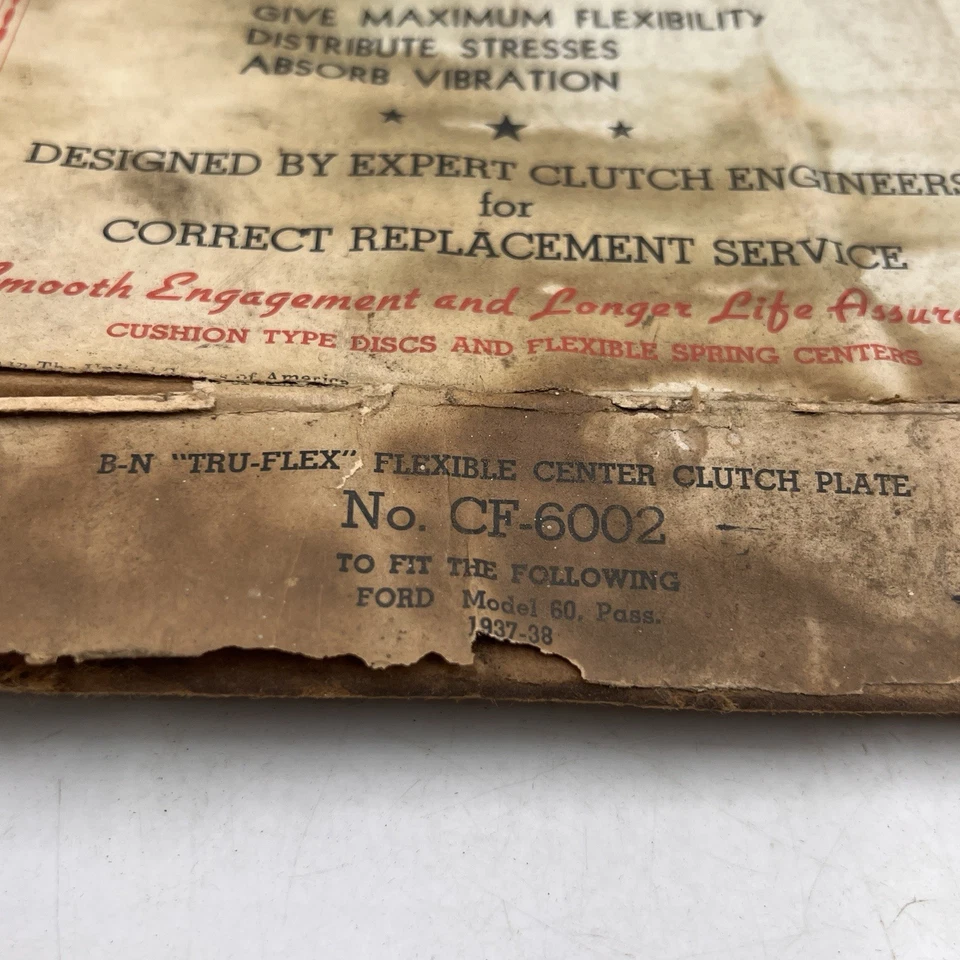 Ford V8 60 modelo 60 1937 1938 vintage Ford 8,5”. Placa de disco de embrague CF-6002 Foto 3 de 4