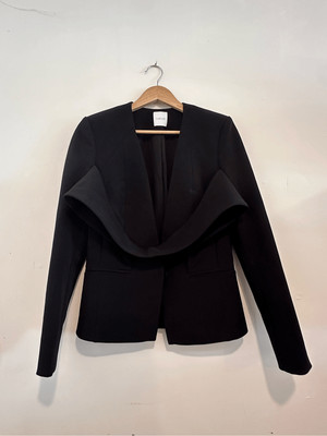 Dion Lee Black Blazer High Fashion Single-Breasted Size US 4