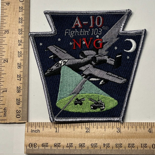 US AIR FORCE PATCH: 103rd Fighter Squadron A-10 Warthog PAANG Pennsylvania ANG