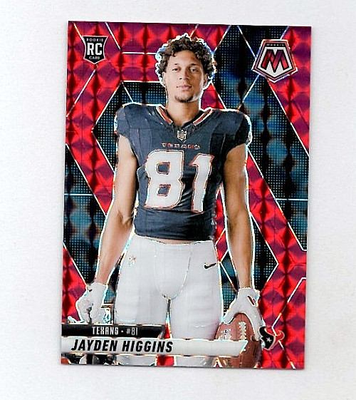 2025 Mosaic Jayden Higgins RC Rookie Variation Mosaic Red Hobby Exclusive #286