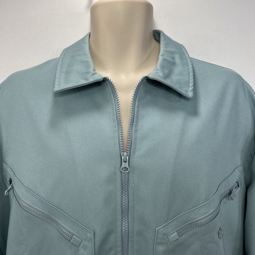 Chaqueta de bombardero Adidas azul Harrington talla mediana abrigo de pista cremallera algodón - Imagen 2 de 14
