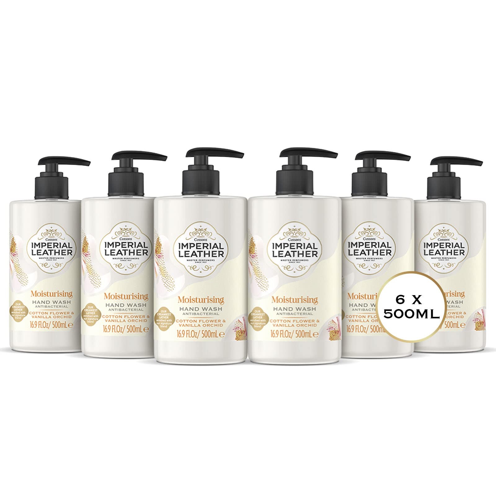 Imperial Leather Cotton Flower & Vanilla Liquid Hand Wash Soap 6 x 500ml - Image 4