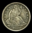 1840 No Drapery Seated Liberty Half Dime- Choice VF- SMH-2319