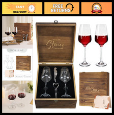 Mr Mrs Wine Glasses Set - Perfect Wedding Gift for Couples, Engagement Brida