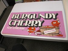 Baskin Robbins ice cream 1979 BURGUNDY CHERRY store display sign poster wine vat