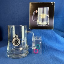 Warsteiner Glass Friendship Stein 0.3Ltr - w/ Embossed Base & Party Clips - BNIB