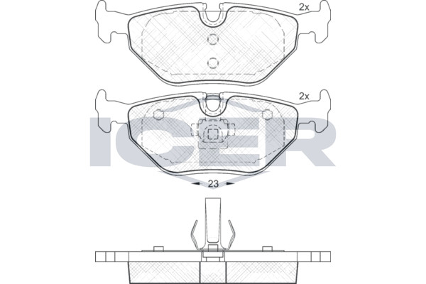 Bremsbelagsatz Hinten Ate-System FüR BMW E36 E46 Z4 Coupe E86 Roadster Ab 99->-image