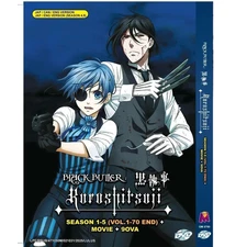 Black Butler Kuroshitsuji (Season 1-5 +Movie + 9 OVA ) DVD with English Audio