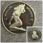 Marilyn Monroe/ Joe DiMaggio HOF Silver Art Round 1 oz .999 Fine Silver