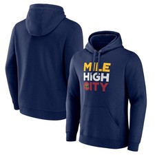 Men's Navy Denver Nuggets Pick  Roll Coverage Pullover Hoodie