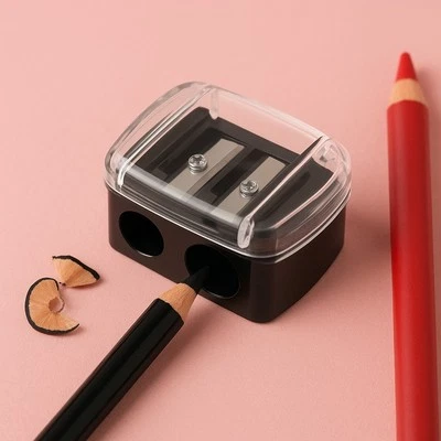 2pk Make Up Sharpener Duo Double Cosmetic Pencil Eyeliner Lip Eye Liner Eyebrow
