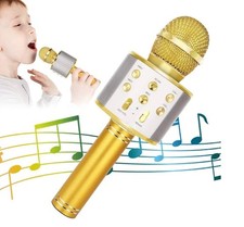 Wireless BT 5-in-1 Portable Handheld Karaoke Mic Speaker Player Recorder w/ Adju