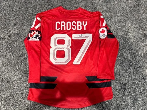 SIDNEY CROSBY Team CANADA Olympics 2026 SIGNED Autographed JERSEY PSA COA Medium