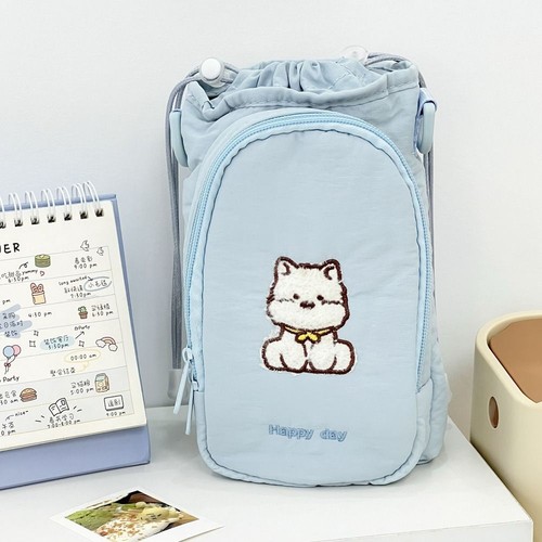Drawstring Crossbody Bag Puppy Sport Shoulder Bag Cup Accessories - Picture 10 of 14