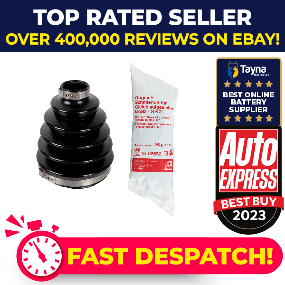 CV Joint Boot fits AUDI A4 B8, B9 2.0D Front Outer 2008 on C.V. Driveshaft Febi