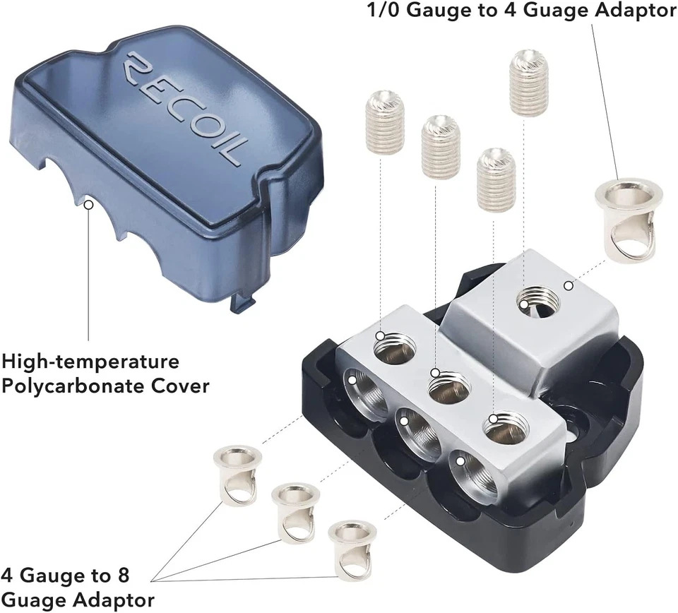 Durable 3 Way Power Distribution Block with Brass Build – Ideal for Amplifiers - Image 4 of 4
