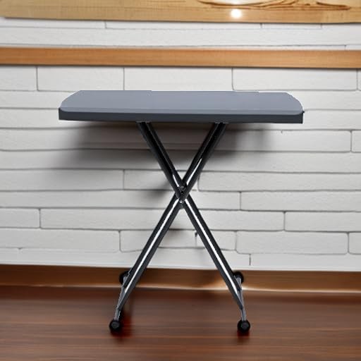 Compact Adjustable Height Folding Camping Table 19.5x30x28 Inches