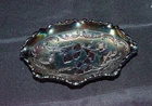 Vintage Fenton "Amethyst Carnival Glass" Candy/Pickle Dish 7 1/2"X 5" 1970's