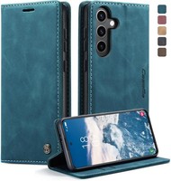 HandyhüLle Samsung Galaxy S24 5G Leder KlapphüLle Mit Standfunktion Kartenfach