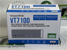 VisionTek VT7100 Docking Station Triple 4K Display 100W Power Delivery New
