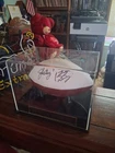 Houston Texans Signed Original Football Ball in Clear Display Case