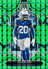 2024 Panini Mosaic #203 Julian Love Mosaic Green